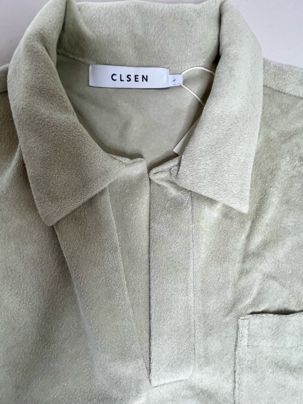 Relaxed Terry Polo in Light Sage, unisex, Size Large, NWT - Picture 11 of 11